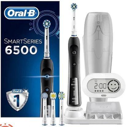 Oral-B  6500 Smart Series Cross Action Electric Rechargeable Toothbursh - Black - Brand New