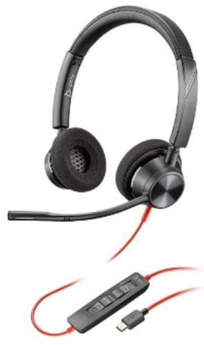 Poly  com Blackwire 3320 USB-C (BW3320) Headphones - Black - Brand New