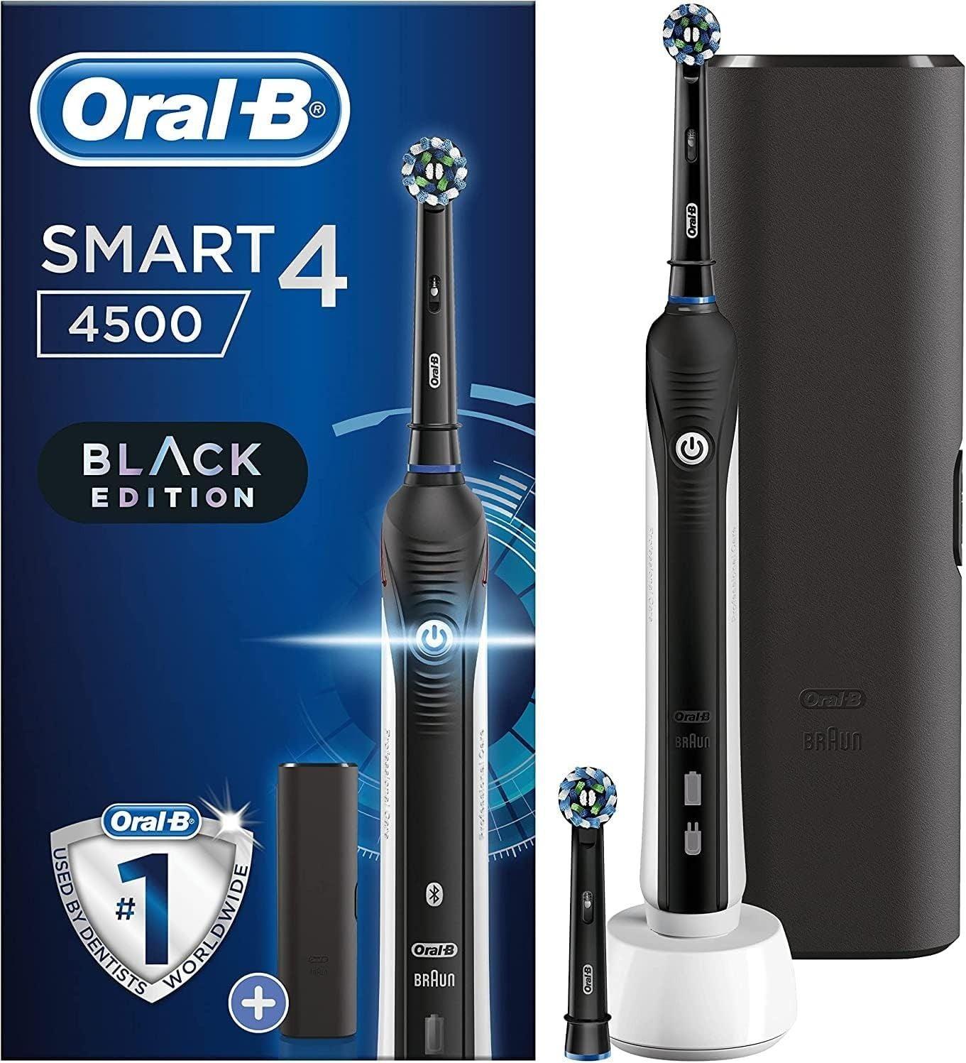 Oral-B  Smart 4 (4500 Series) Electric Toothbrush with Case - Blackout - Brand New