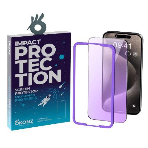 Okonz  Anti-Bluelight Tempered Glass Series Screen Protector for iPhone 14 Pro Max in Full Anti-Bluelight in Brand New condition