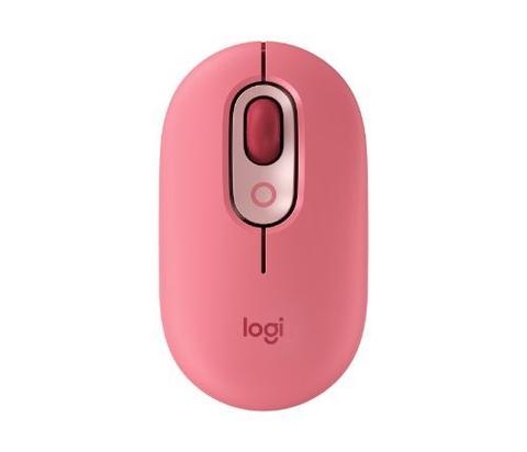 Logitech  Pop Wireless Mouse with Customizable Emoji - Heartbreaker Rose - Brand New