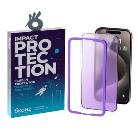 Okonz  Anti-Bluelight Tempered Glass Series Screen Protector for iPhone 15 Pro Max - Full Matte+Anti-Blue - Brand New