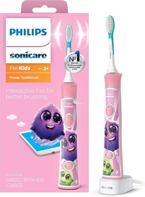 Philips  Sonicare for Kids 3+ Bluetooth Connected Rechargeable Electric Power Toothbrush - Pink - Brand New