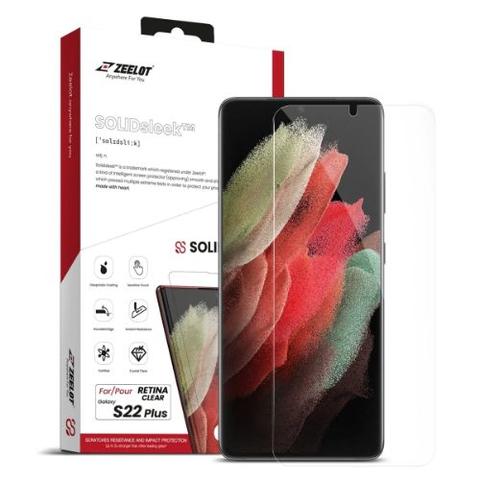 Zeelot  SolidSleek 2.5D Tempered Glass Screen Protector for Galaxy S22+ - Clear - Brand New