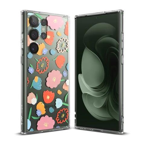 Ringke  Fusion Design Phone Case for Galaxy S23 Ultra - Floral - Brand New