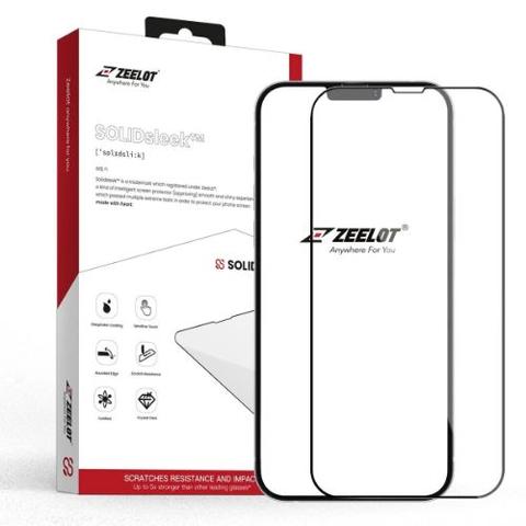 Zeelot  SolidSleek Tempered Glass Screen Protector for iPhone 13 Pro Max - Retina Clear - Brand New