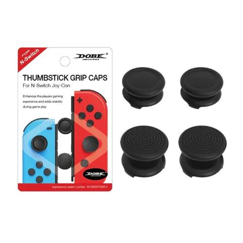 Dobe  Thumbstick Grip Caps for Nintendo Switch Joy-Con Controller - Black - Brand New