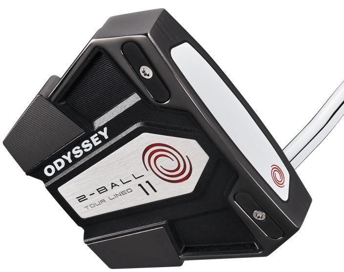 Odyssey Eleven 2-Ball Tour Lined DB Red Stroke Lab Putter - Golf Club