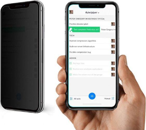 Refurbished Nuglas (2pcs) Flat Privacy Tempered Glass Screen Protector for iPhone 11 Pro Max/ XS Max - Reebelo Singapore