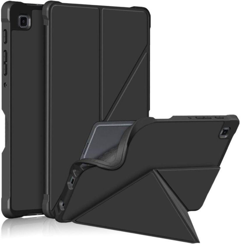 Trifold PU Leather Stand Protective Flip Tablet Case for Galaxy Tab A7 Lite (T220 / T225) - Black - Brand New